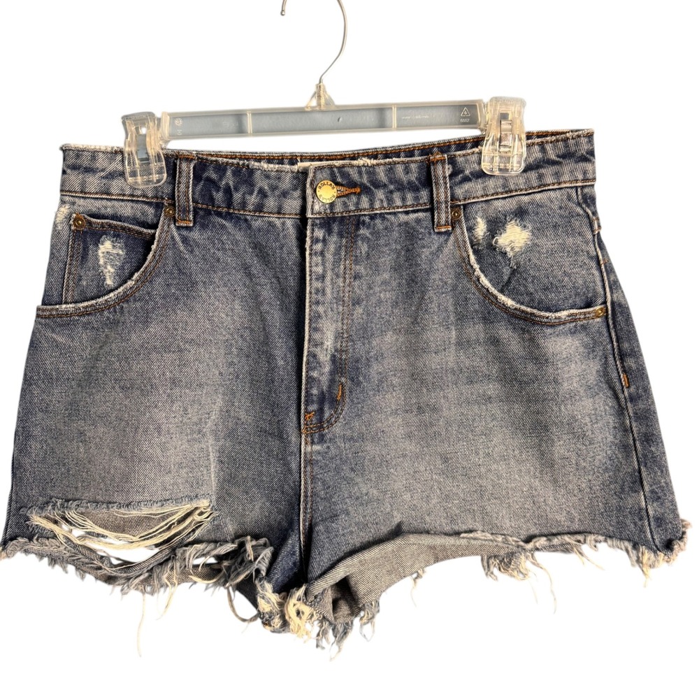 Rollas Dusters Cutoff High Rise Festival Y2K Grunge Size 12 Costal Cowgirl
